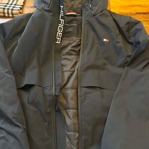 Tommy Hilfiger Men's Black Raincoat